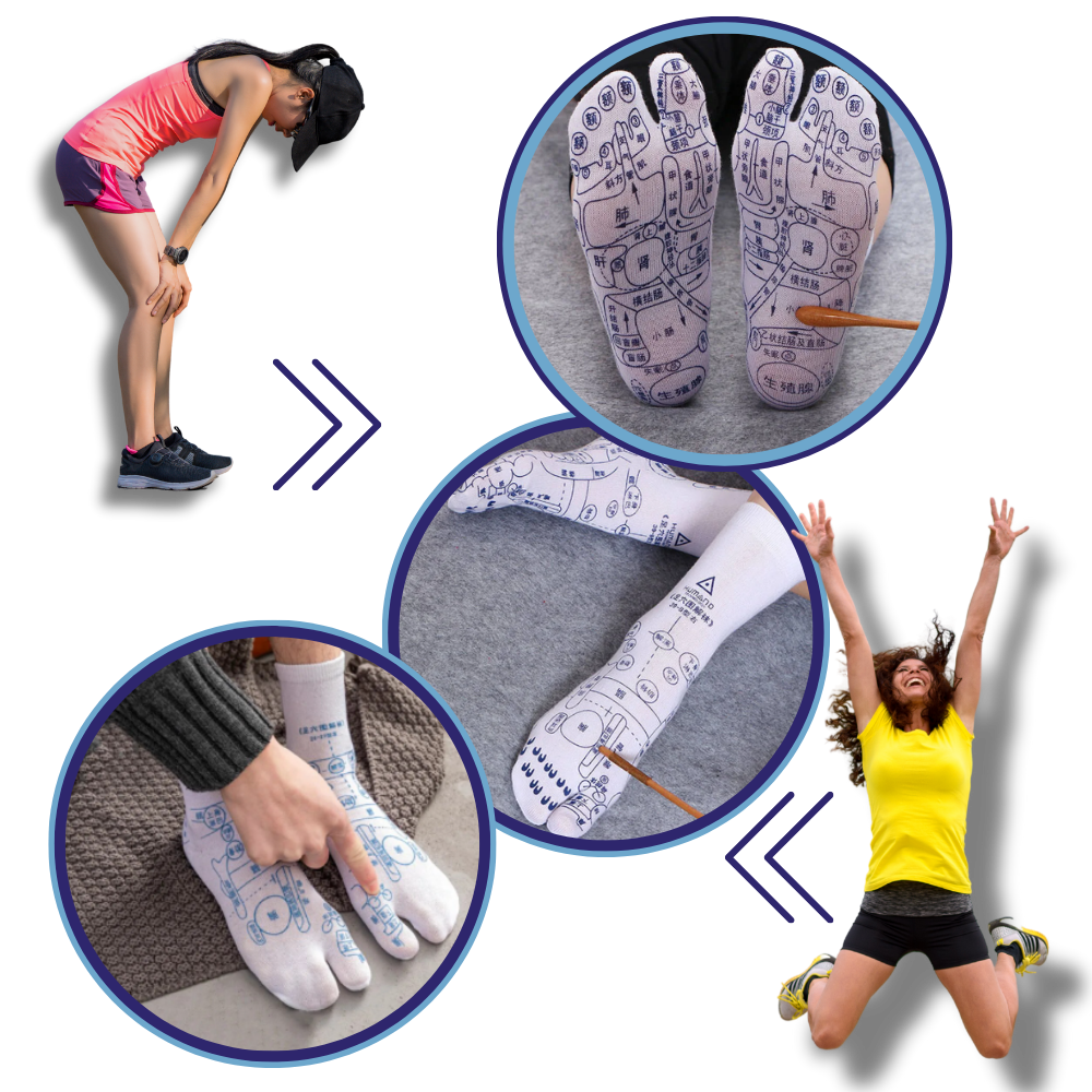 Astrid Reflexology Socks Foot Relief Circulation Cotton