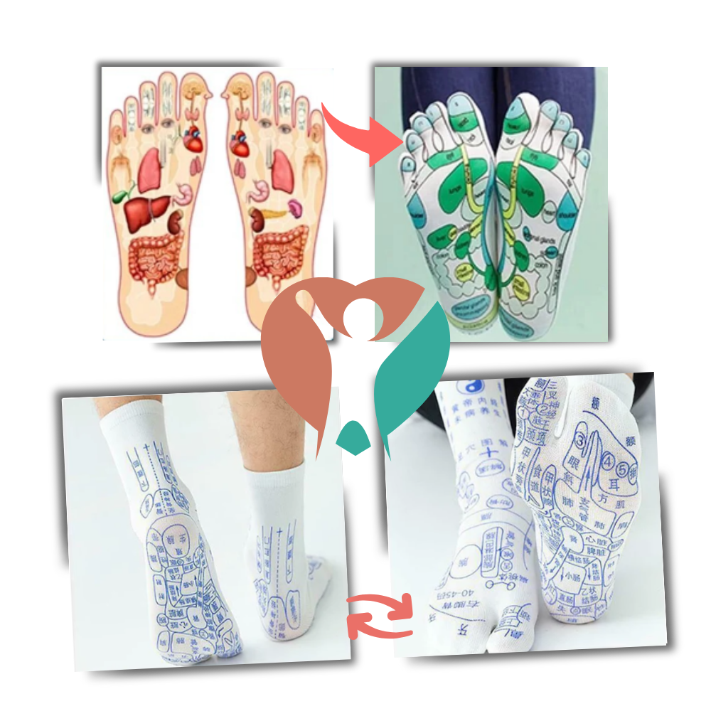 Astrid Reflexology Socks Foot Relief Circulation Cotton