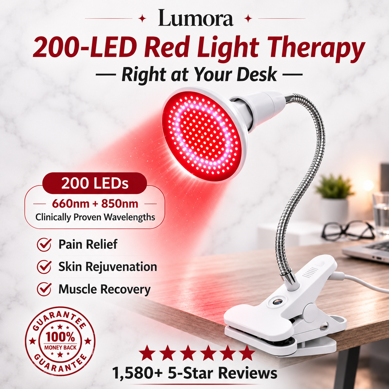 Karina Red Light Desk Lamp