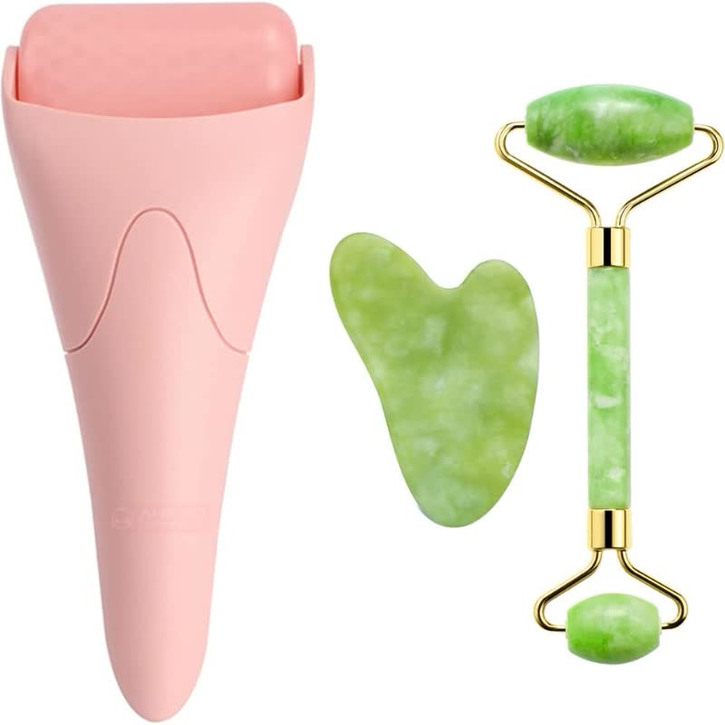 Lycette Jade Face Roller Depuff, Soothe, Dual End