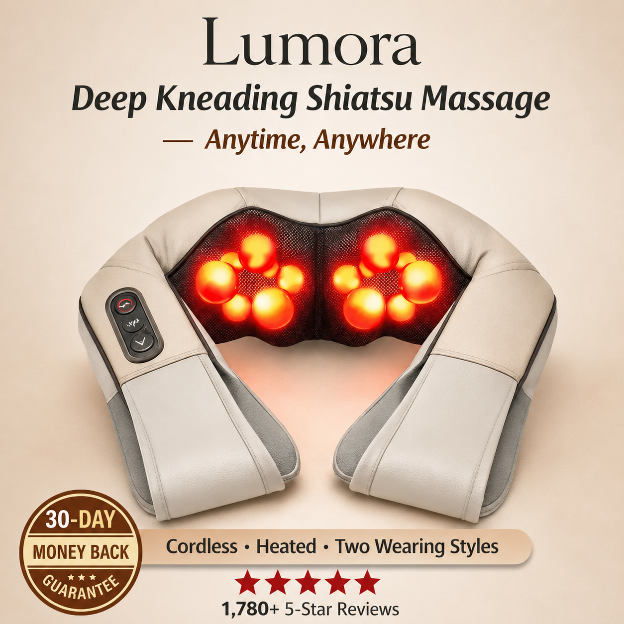 Luna Neck & Shoulder Shiatsu Massager