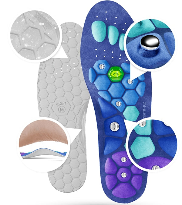 Aryana Comfort Insoles Arch Support, Cushioning, Trim Fit