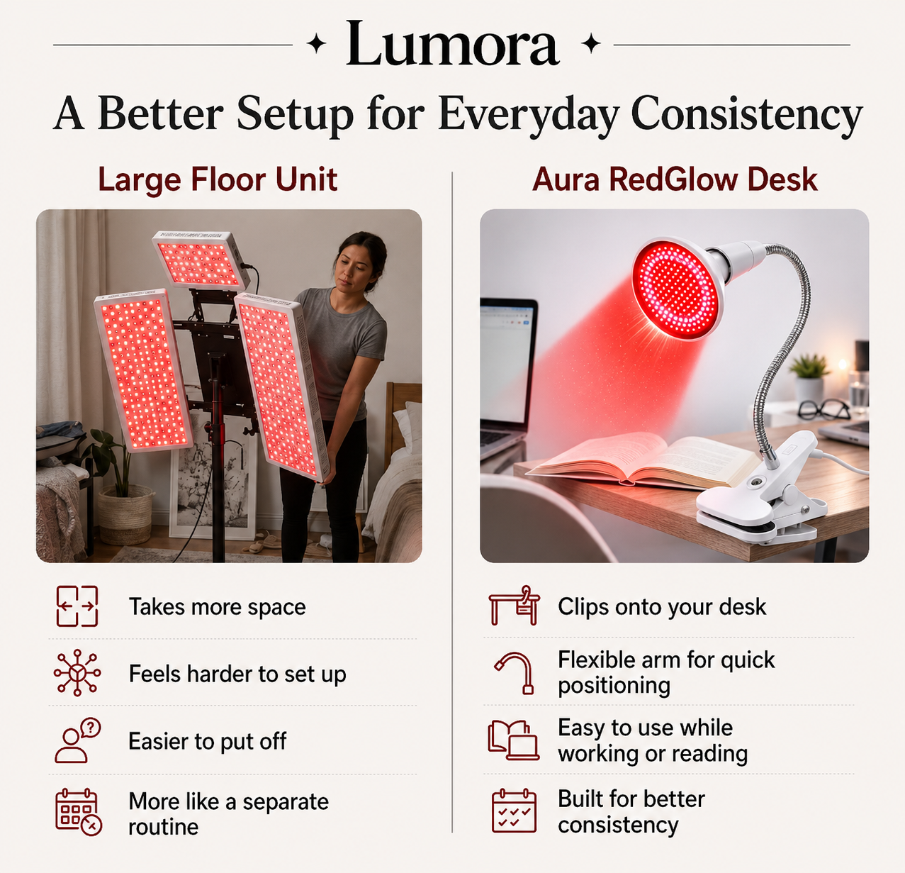 Karina Red Light Desk Lamp