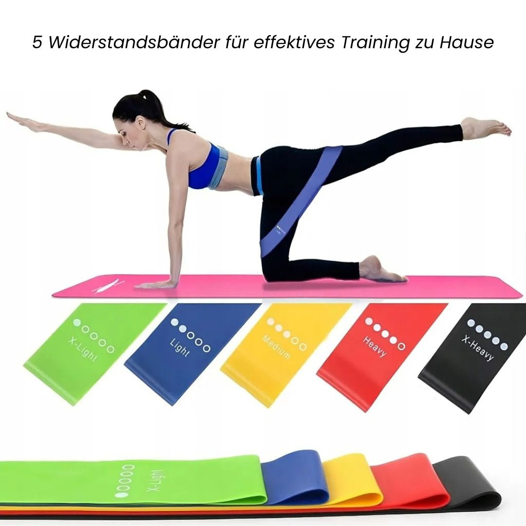 Ivahna Resistance Bands Tone, Sculpt, 5 Piece Set