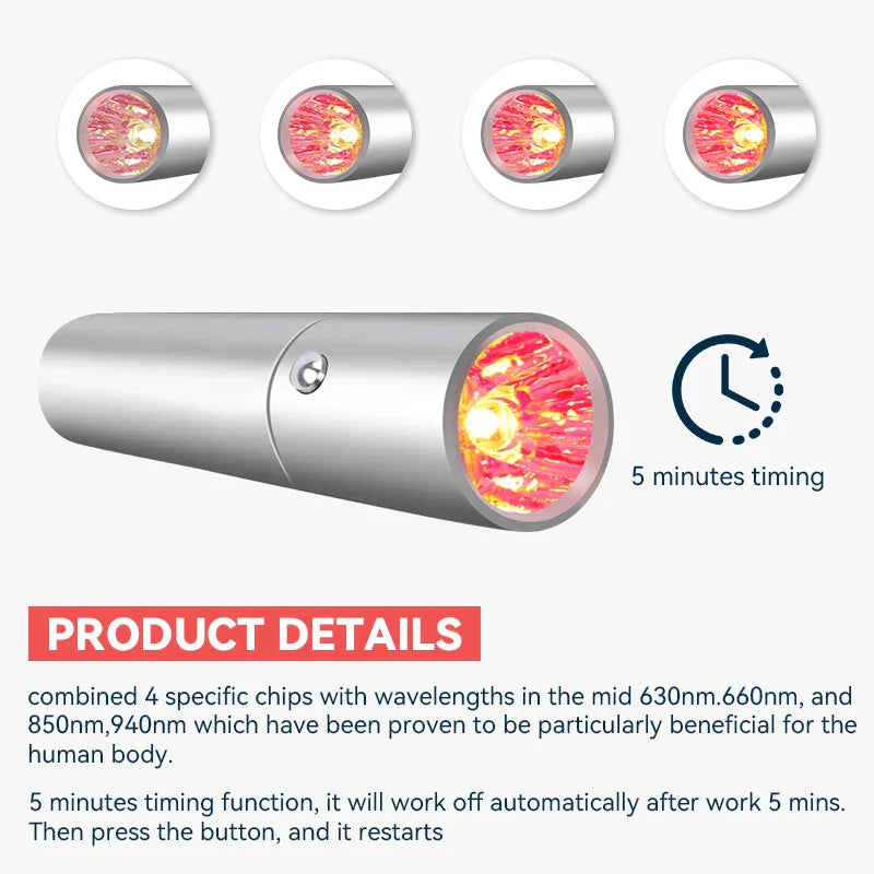 Geneviev Healuxe Light Therapy Pen Pain Relief, Glow, Infrared