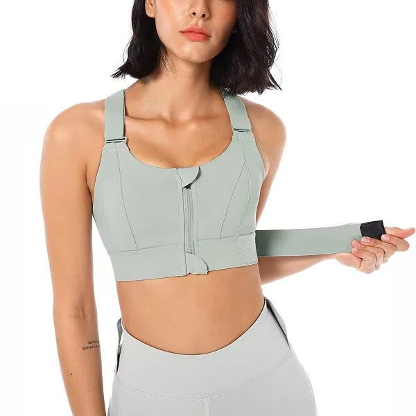 Gabriela Sports Bra Lift, Support, Front Zip