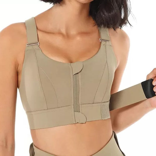 Gabriela Sports Bra Lift, Support, Front Zip