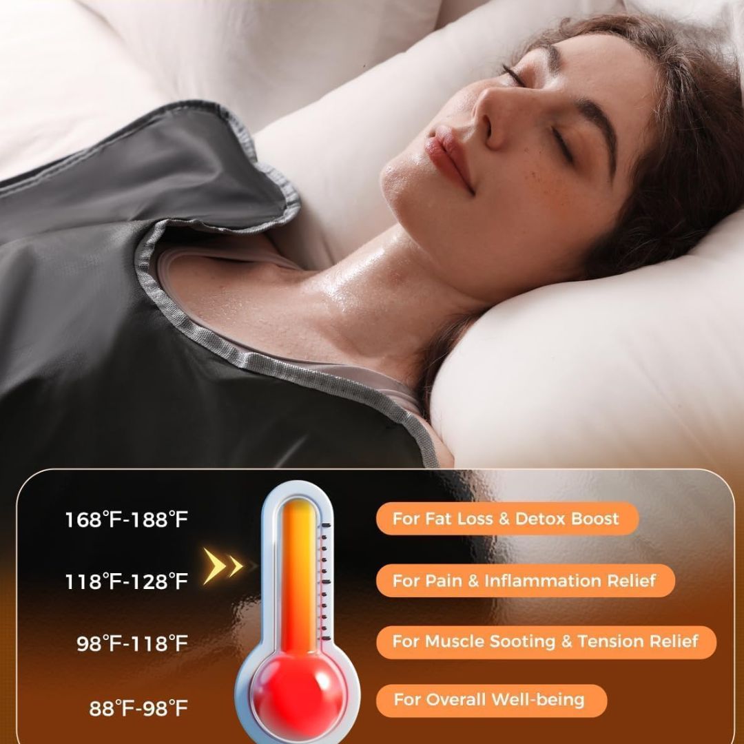 Britney Infrared Sauna Blanket Deep Heat Home Spa Black