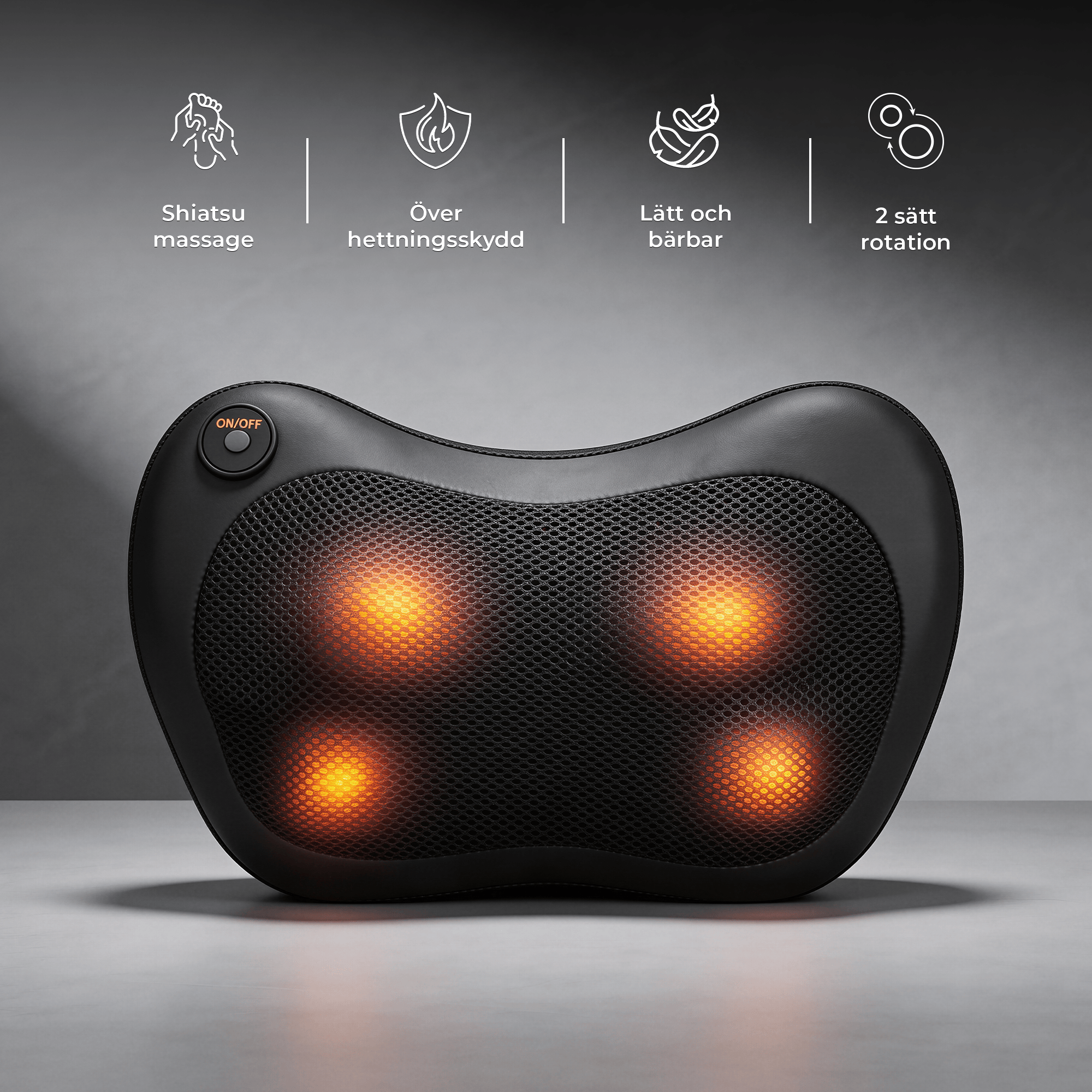 Rael Massage Pillow Tension Relief Deep Kneading Compact