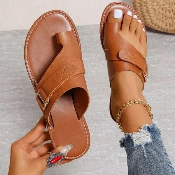 Kisha Orthopedic Sandals Bunion Relief, Arch Support, Leather