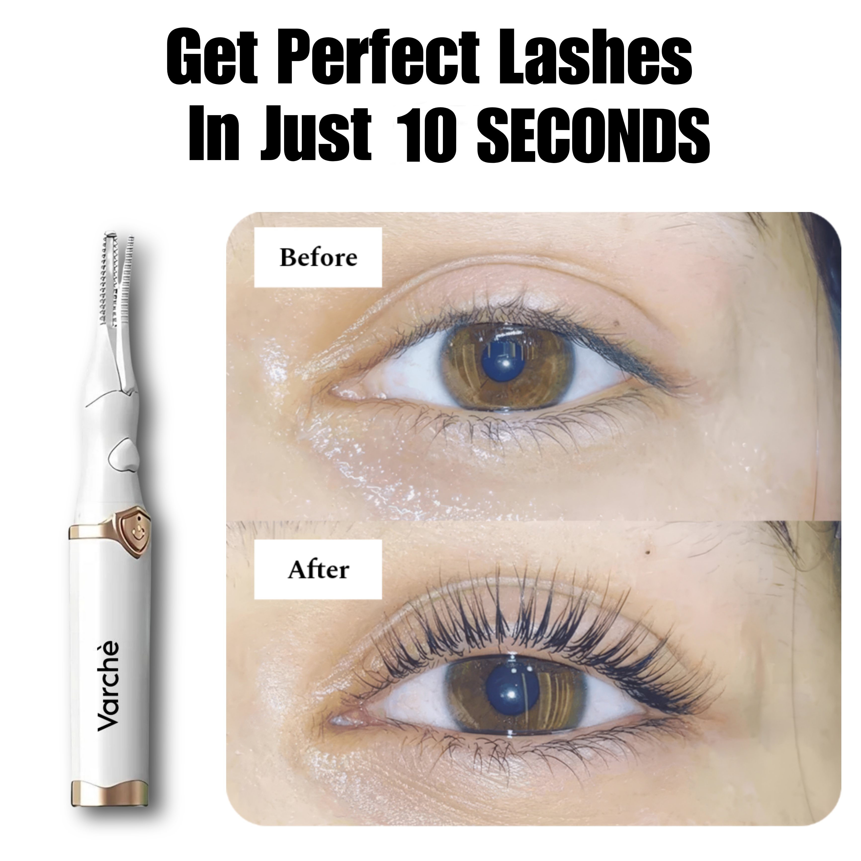 Hazel Heated Lash Curler Lifted Lashes Gentle Heat
